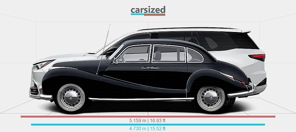 Abmessungen: BMW 501 1952-1954 vs. Lexus TX 2023-heute