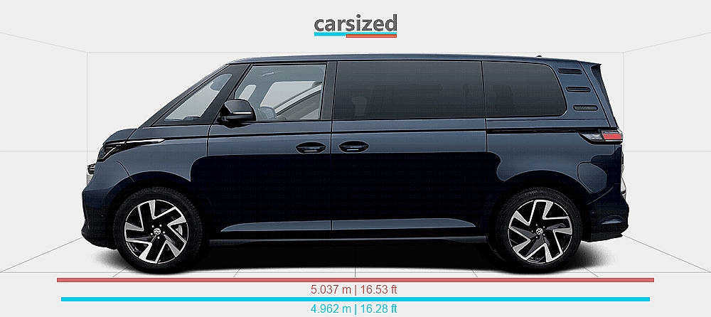 Abmessungen: Volkswagen ID.Buzz 2022-heute vs. Volvo EX90 2024-heute