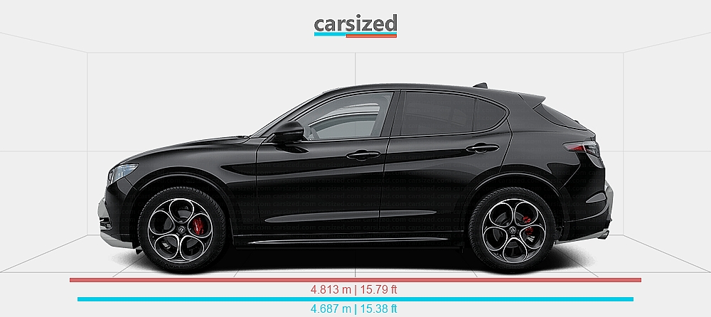Dimensions: Alfa Romeo Stelvio 2023-present vs. Honda Accord 2015-2017