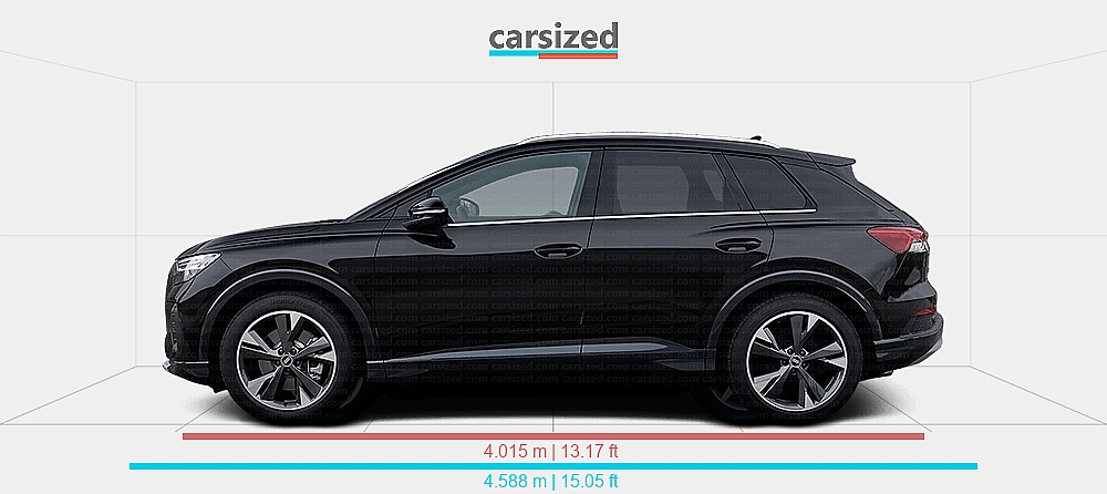 Dimensions: Audi Q4 e-tron 2021-present vs. TVR Chimaera 1991-2003