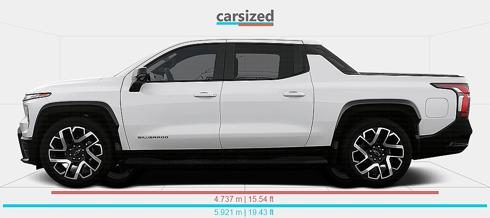 Chevy Rover Dimensions: Chevrolet Silverado EV 2023-present vs. Rover 3.5 Litre ...