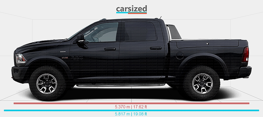 Dimensions: Dodge Ram 2010-2019 vs. Ford Ranger 2022-present