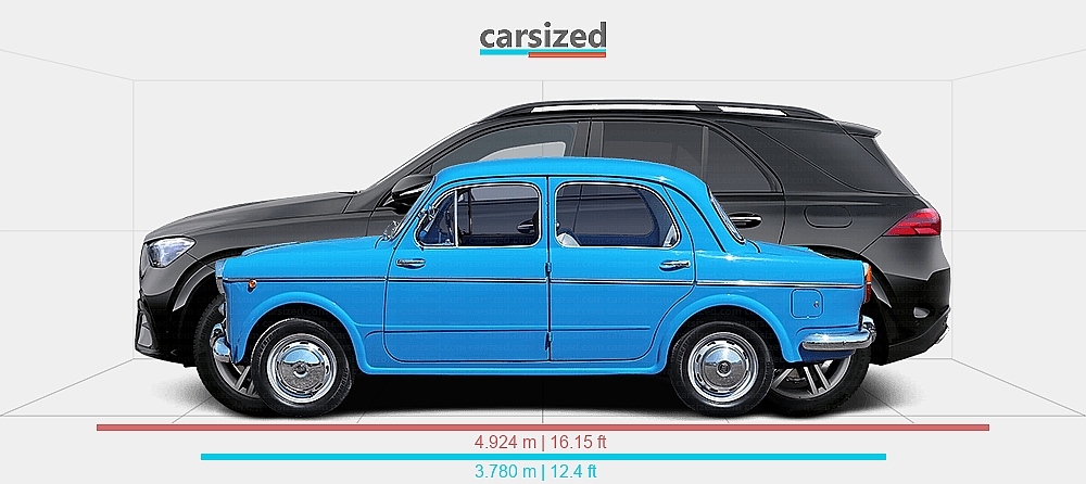 dimensions-fiat-1100-1961-1962-vs-mercedes-benz-gle-2023-present