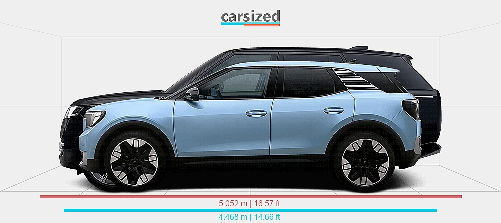 Range Rover Ford Explorer Design Dimensions: Ford Explorer EV 2024-present vs. Land Rover Range Rover ...