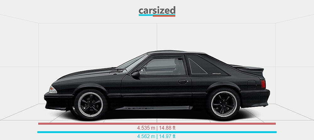 Dimensions: Ford Mustang 1986-1993 vs. Lexus SC 2005-2010