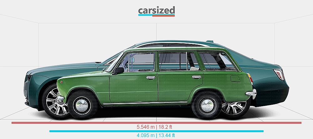 Dimensions: Lada 2102 1971-1988 vs. Rolls-Royce Ghost 2025-present