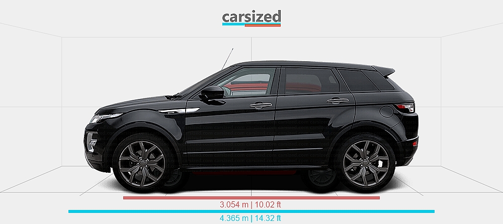 Fiat Car Range Rover Dimensions: Land Rover Range Rover Evoque 2011-2015 vs. FIAT 126 1972-1976