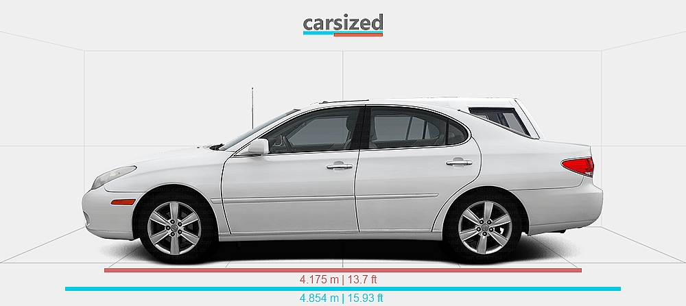 Dimensions: Lexus ES 2003-2006 vs. Toyota Tercel 1982-1988