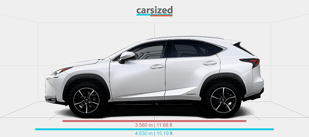 Dimensions: Lexus NX 2014-2017 vs. Honda Civic 1972-1979