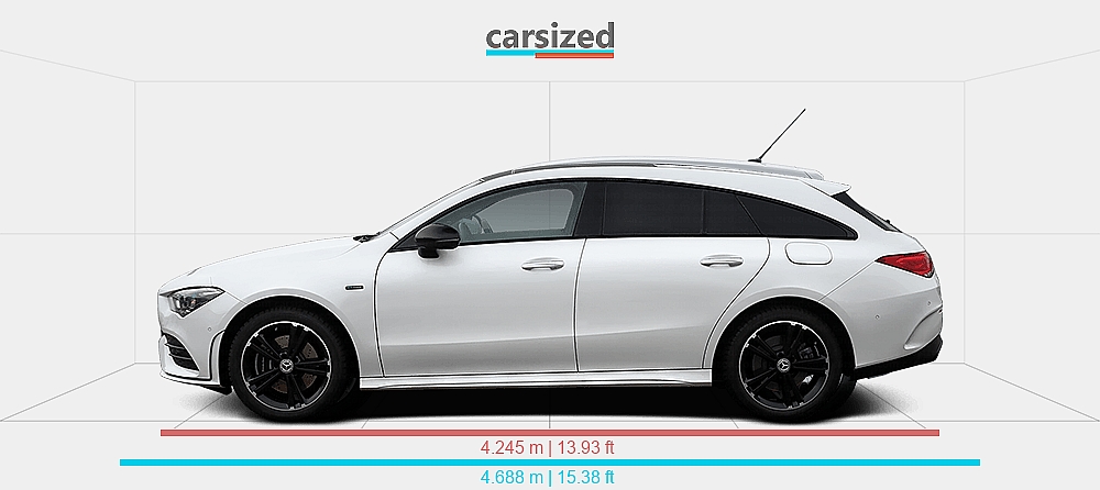 Dimensions: Mercedes-Benz CLA 2019-2023 vs. Hyundai i30 2006-2012