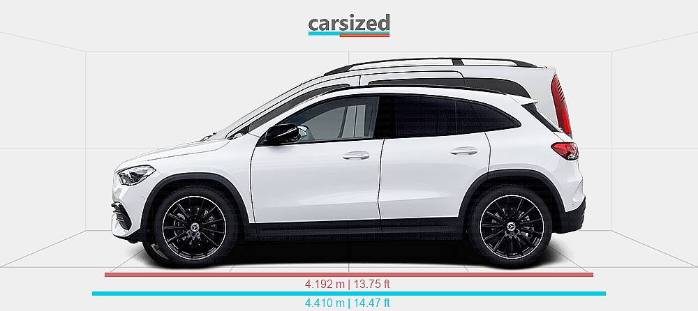 Gla Dimensions Dimensions: Mercedes-Benz GLA 2020-present vs. Mercedes-Benz Vaneo 2001 ...