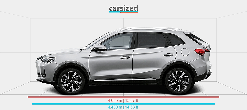 Mg Rear Dimensions: MG ZS 2024-present vs. MG HS 2024-present