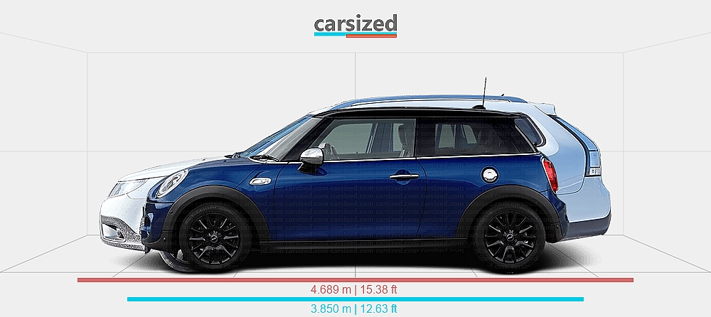 Dimensions: MINI Cooper 2018-2021 vs. Saab 9-3 2002-2014