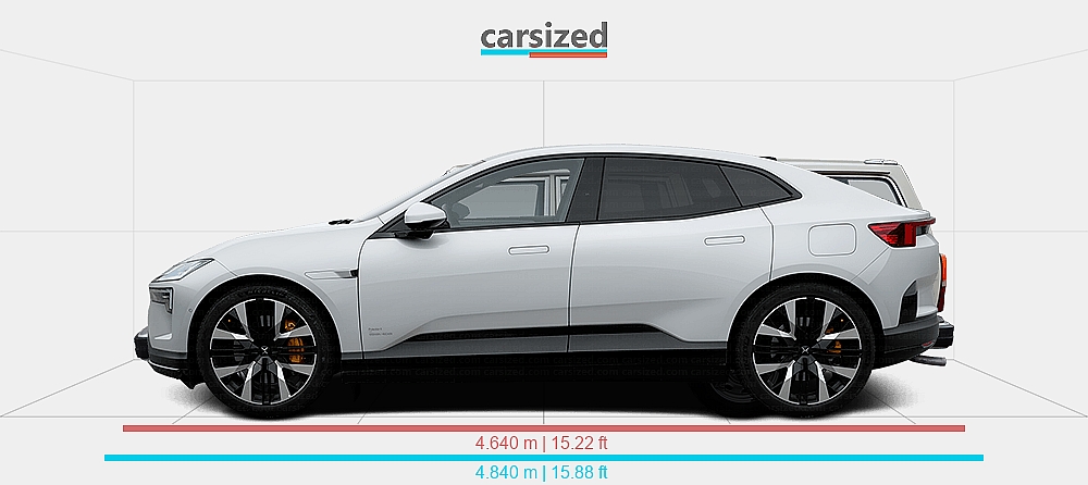 Dimensions: Polestar 4 2023-present vs. Volvo 145 1973-1974