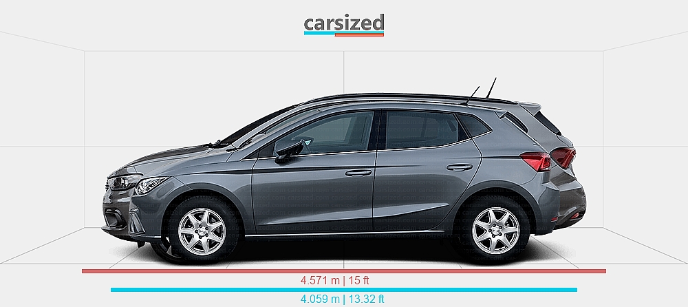 Dimensions: Seat Ibiza 2017-present vs. FIAT Tipo 2015-2020