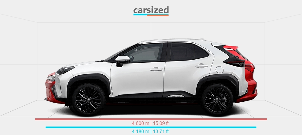 Dimensions: Toyota Yaris Cross 2021-present vs. MG MG5 2021-present