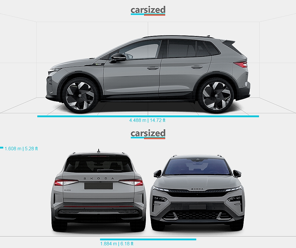 Skoda Elroq 2025-present Dimensions Rear View