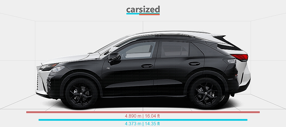 Dimensioni: Volkswagen T-Roc 2025-presente vs. Lexus RX 2022-presente