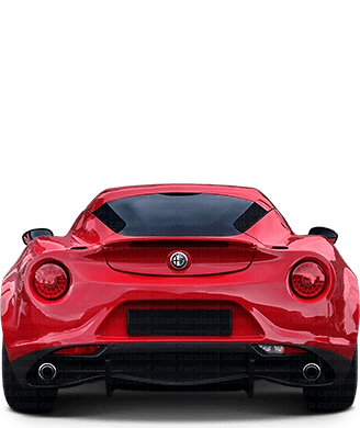 Alfa Romeo 4C 2013-2018 Dimensions Rear View