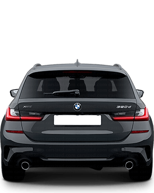BMW 3-Series 2019-2022 Dimensions Rear View