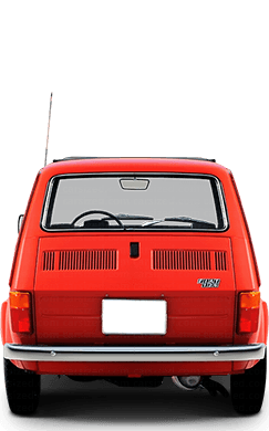 FIAT 126 1972-1976 Dimensions Rear View