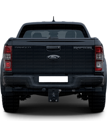Ford Ranger 2019-presente Dimensiones Vista trasera