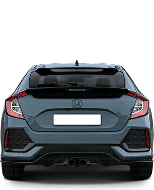 Honda Civic 2016-2022 Dimensions Rear View