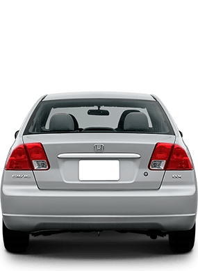 Honda Civic 2000-2005 Dimensions Rear View