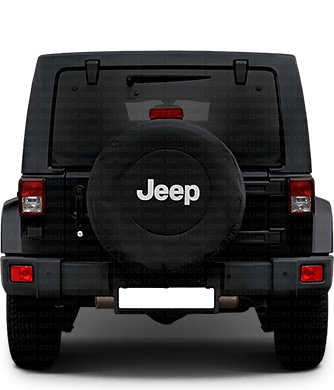 Jeep Wrangler 2007-2017 Dimensions Rear View
