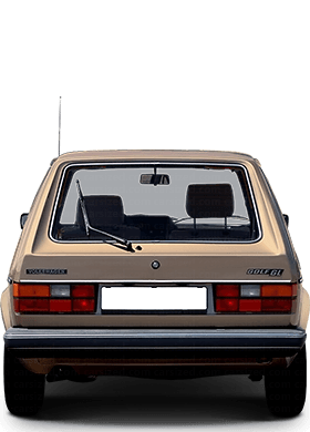 Volkswagen Golf 1980-1993 Dimensions Rear View